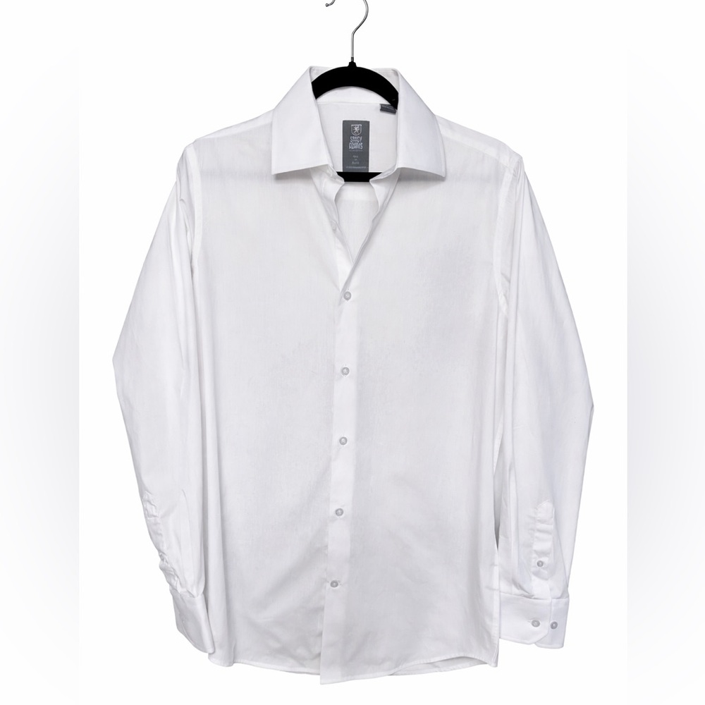 Stacy Adams White Men's Dress Shirt - Classic Button-Up